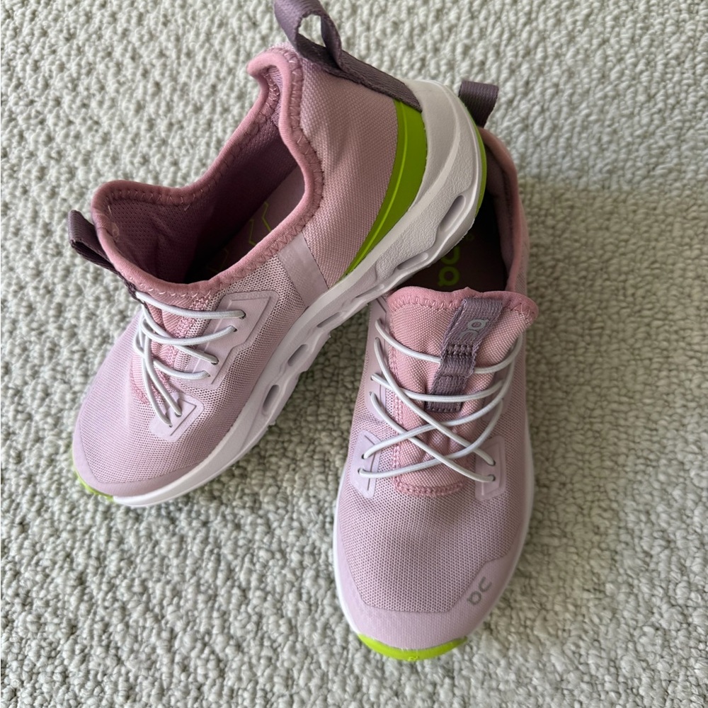 On Running Kids Sneakers in Pink and Lime